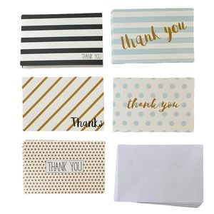 Thank You Cards with Envelopes Set of 15 Blank 4x6 Assorted Styles